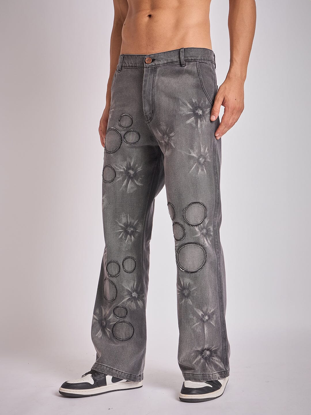 Black Oxygen Bubble Washed Denim - Image 4
